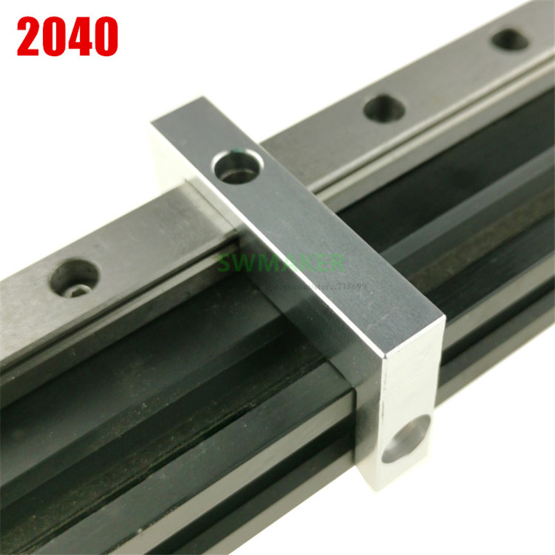 1pcs BLV Ender-3 3D printer parts 2020 2040 profile fixed block , MGN12 linear guide fixed block , slver high quality