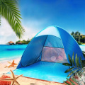 Automatic Beach Sun Shelter Camping Tent Foldable Elasticity Outdoor Shade Camping Anti-UV Comfortable Garden Home Tent Blue