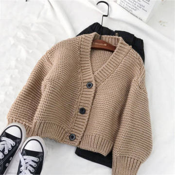 INS HOT Baby boys and girls cardigan sweater coat Korean sweater kids Single-breasted outwear toddler girl sweater 2 colors