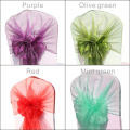 10pcs 26x108"Organza Fabric Chair Hoods Chair Caps Wrap Tie Back Chair Cover Sash For DIY Wedding Event&Party&Banquet Decoration