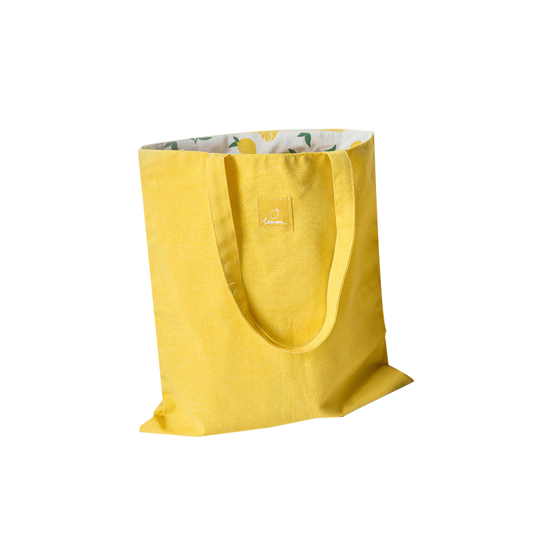 Fabric Double-Sided Dual-Use Hand Bag Cotton And Linen Pocket Handbag Shopping Bag Storage Bag Grocery Bag