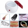 Mini Portable Jewelry Cleaner Machine Basket Household Mini Ultrasonic For Necklace Key Rings Watches Coins Eyeglasses Cleaning