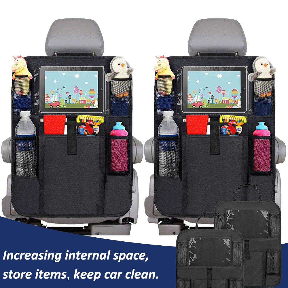 Car Seat Back Organizer Multi-Pocket Storage Bag Car Backseat Protector Cover Tablet Holder Storage Organizer For Kid