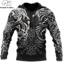 Viking Wolf And Dragon Tattoo 3D Printed Men Hoodies Sweatshirt Unisex Streetwear Zipper Pullover Casual Jacket Tracksuit KJ0197