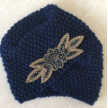 Winter Girls Winter Knitting Turban Headband Metal Leaf Hairband Knit Hair Accessories Hair Jewelry