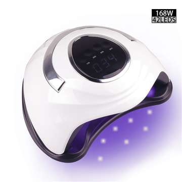 Nail Lamp 168Watt High Power Custom Patterns 42LEDs UV/LED Light Portable Nail Dryer With Smart Sensor Nail Art Tools Wholesale