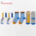 Caramella 2019 New Thick Cottoon Kids Socks Baby Girls Boys Short Socks Cartoon Giraffe Stripe Children's Hosiery Gift Bag Set