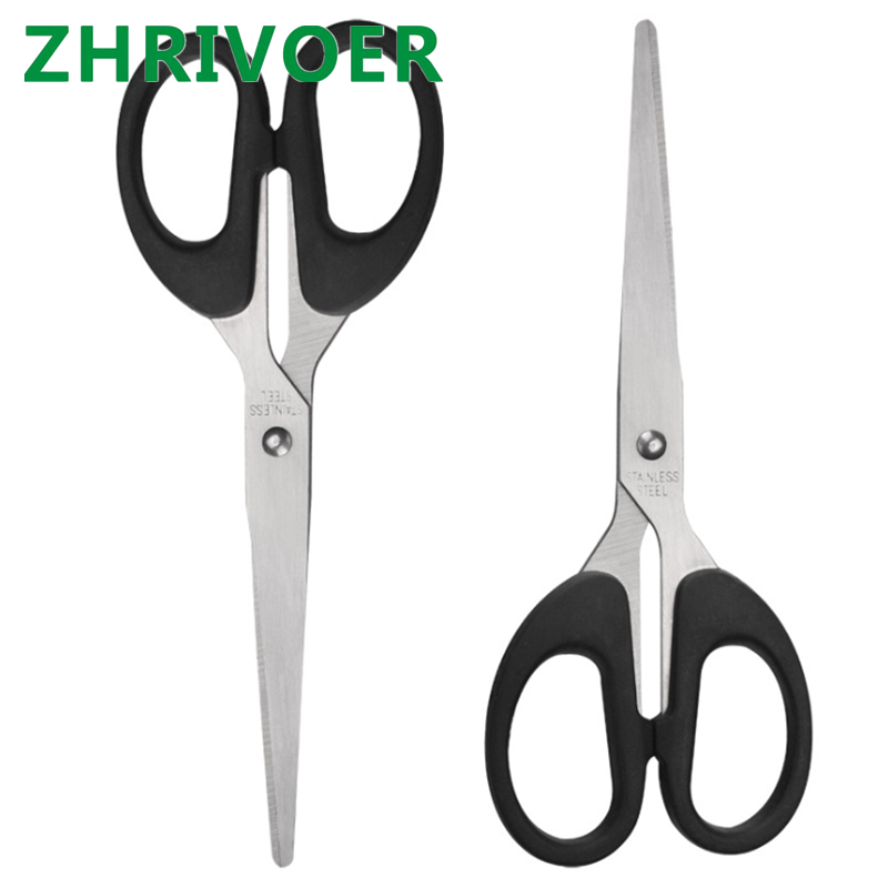 Stainless steel office scissors civilian scissors household scissors manual safety paper scissors scissors custom 180mm