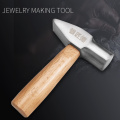 Heavy Jewelry Making Repair Tool Riveting Hammer with Wooden Handle Metal Rivet Forming Tool