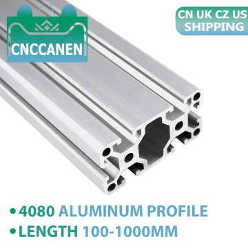4080 Aluminum Profile Extrusion European Standard Anodized Linear Rail Aluminum Extrusion 4080 Profile for CNC 3D Printer Parts
