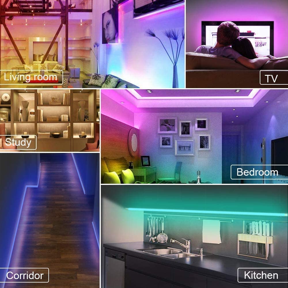 15M LED RGB Lamps 5M 10M Kitchen Cabinet LED Lights For Home Colset Decoration Lighting Waterproof 5050 DC 12V Strip Light RGB