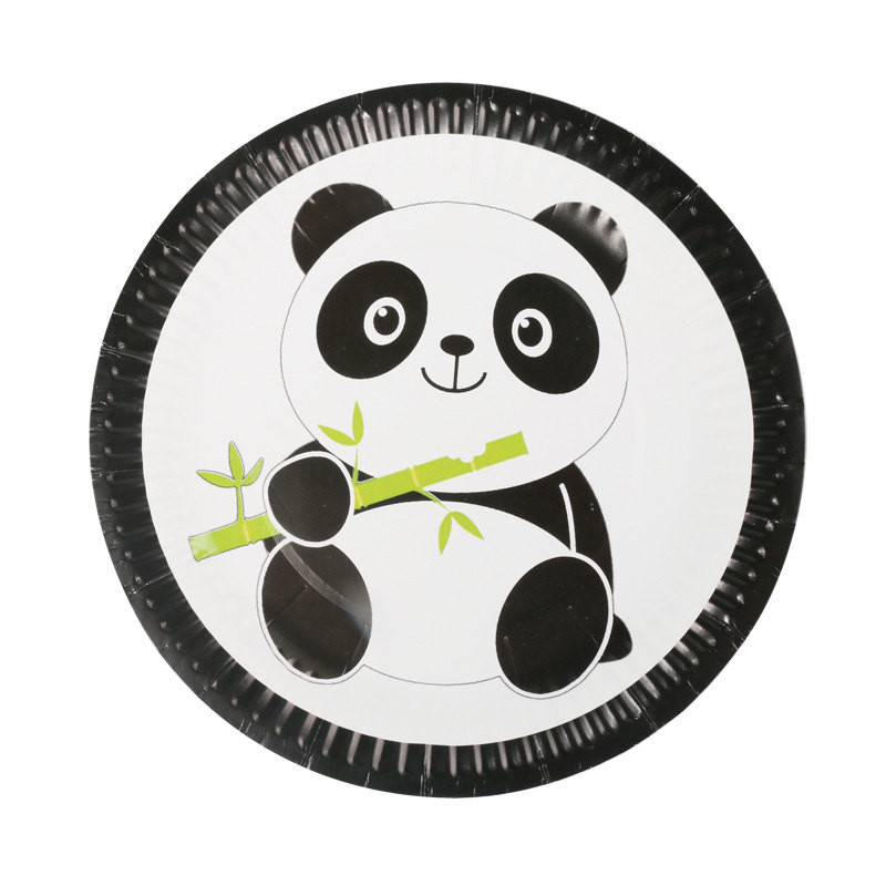 10pcs Cute Panda Theme Birthday Party Decorations Kids Plate Napkins Cup Balloons Birthday Wedding for Baby Shower Supplies