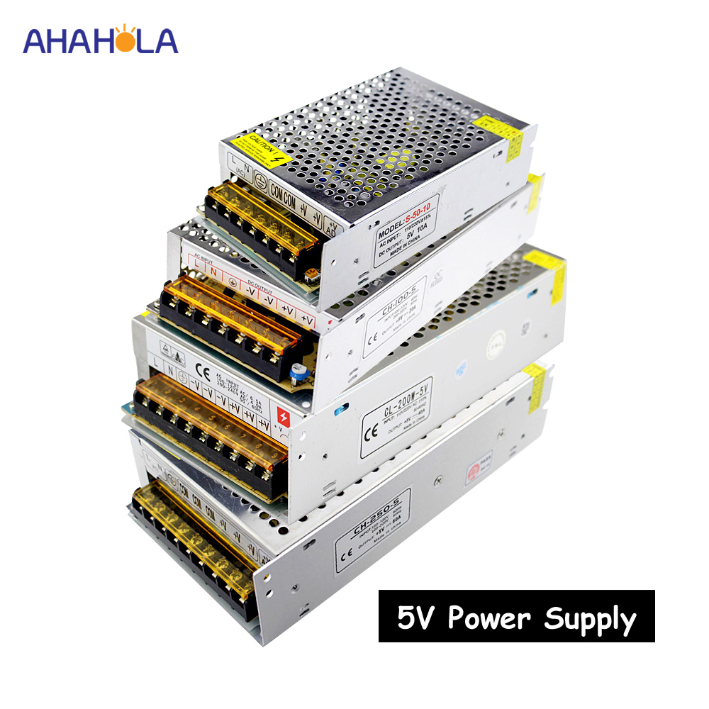 switching power supply 5v 2a 3a 5a 10a 20a 30a 40a 50a 60a ac 220v to dc 5v power supply unit 5 volt alimentatore smps