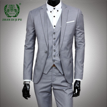 Big Size 6XL Dress Suits Men Business Blazer +Vest +Pants 3 Pieces Sets Male Wedding Prom Slim Fit Tuxedo Mens Formal Work Set