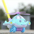 Pink/blue Baby Walker Cart Cartoon Airplane Toy Trolley Outdoor Sports Tongue Out Hand Push Walk Drag Plane Car Children Toy