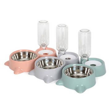 Pet Feeding Bowls Automatic Water Drinking Fountain And Stainless Steel Food Feeder For Dogs Cats Home Daily Pet Supplies New