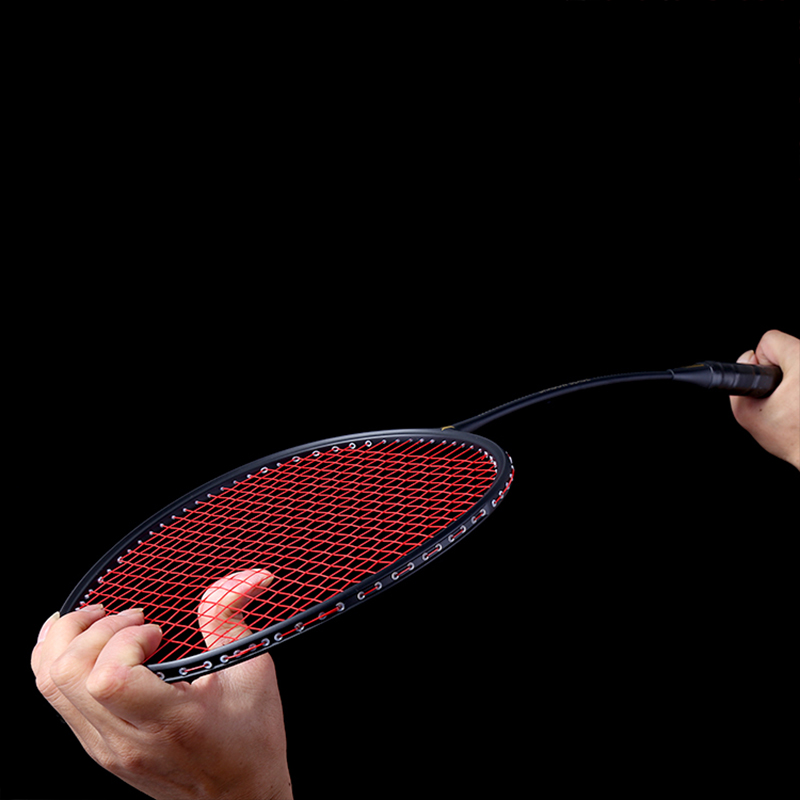 Graphite Single Badminton Racquet Professional Carbon Fiber Badminton Racket with Carrying Bag ASD88