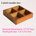 4 plaid wooden box