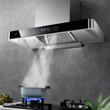 Intelligent cleaning top suction range hood household eight key touch large screen range hood deep cavity clean exhaust kitchen