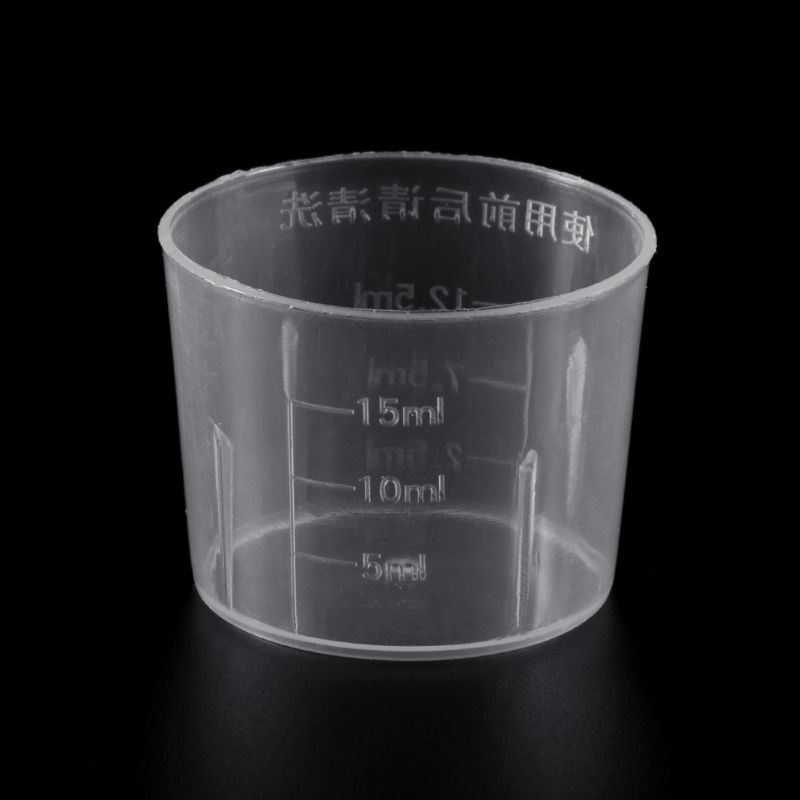10pc 15ml Clear Plastic Liquid Measuring Cups Graduaeted Laboratory Test Cylinder With Scales For Resin Silicone Mold Tool