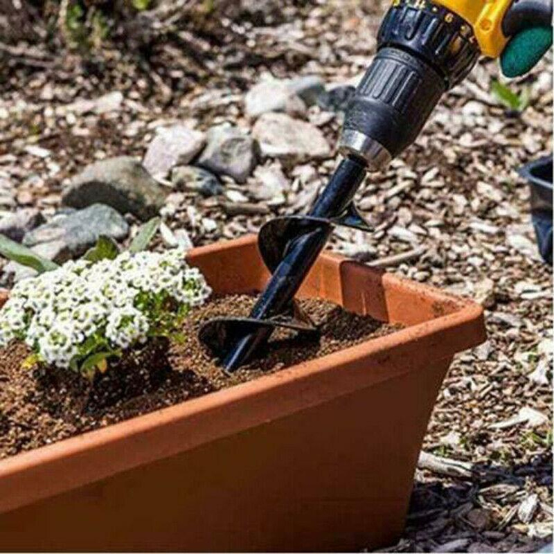 Garden soil Auger Spiral ground Drill Bit Flower Planter Bulb HEX Shaft Drill Irrigating small earth post hole digger Power Tool