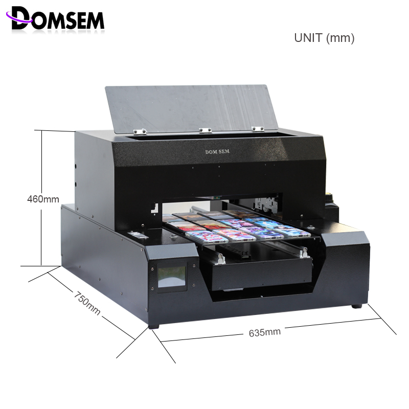 DOMSEM Digital multifunction Printing Machine A3 UV Flatbed Printers For Relief Customized Machine for Print Phone Case Printers