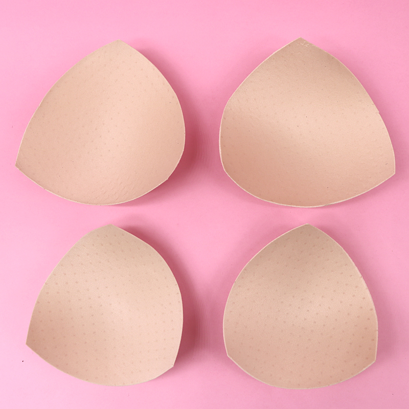 1Pair Woman Intimate Accessories Triangle Sponge Bra Pad Enhancers Removable Chest Insert Breast Bra Cups Push Up Enhancers