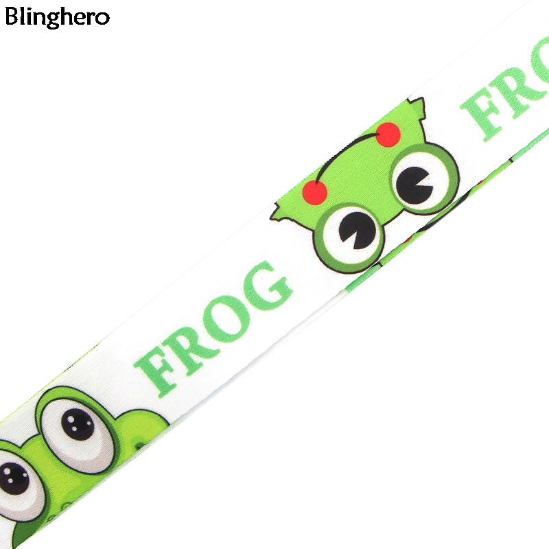 Blinghero Animal Lanyard Keys Phone Holder Cute Neck Strap With Keyring ID Card Holder Frog Lanyard Strap Phone Accessory BH0308