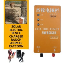 10KM Electric Fence Solar Energizer Charger Controller XSD-270B Animal Horse Cattle Poultry Farm Shepherd Livestock Tools