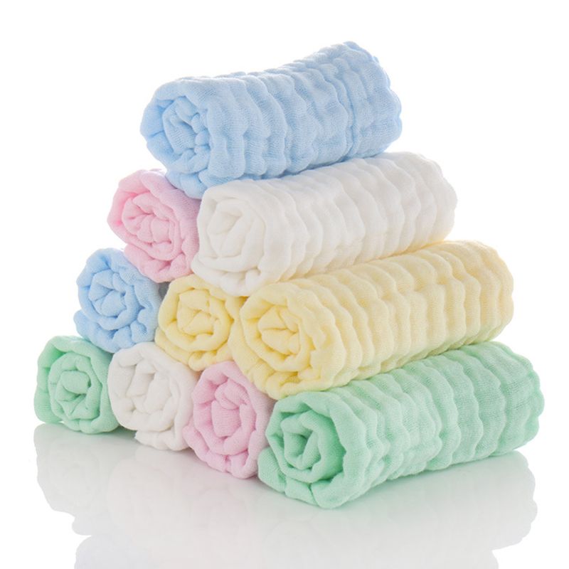 5pcs/lot 6-layers Bottom Water Washing Handkerchief Newborn Baby Face Towels Nursing Towel Size 30*30cm