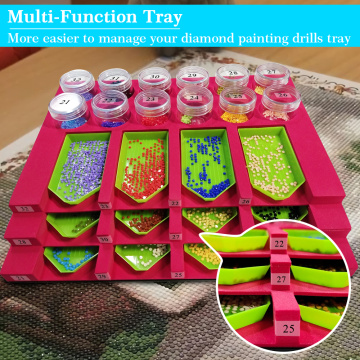 Diamond Painting Tools for Adults Diamond Painting Accessories with Tray Organizer Multi-Boat Holder for Tray Jar Containers