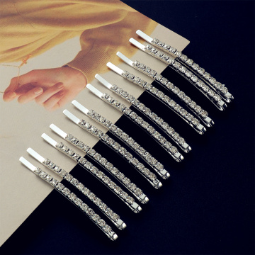 2PC Women Crystal Hairpin Girls Shiny Rhinestones Hair Clips Barrettes Bridal Headwear Hair Styling Tools Jewelry Accessories