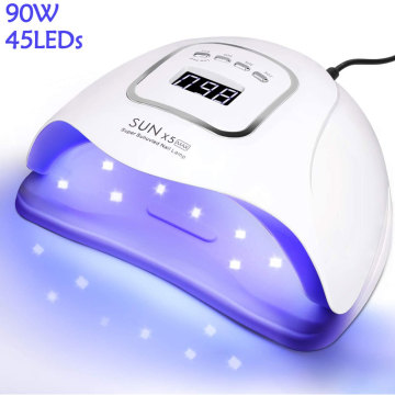 UV LED Lamp for Nails With Memory Function Lamp for Gel Polish Drying Lamp 45 LEDs Lamp for Manicure Home Use And Nail Salon