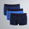 PINK HEROES Mens Sexy High Quality Cotton Printed Blue Ocean Boxer Underpants Knickers Shorts Underwear calzoncillos hombre sexi