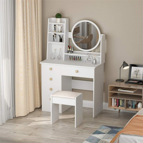 Supply Vanity Set with Round Mirror Vanity Dressing Table with High Quality