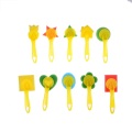 Hot Sale DIY Wooden Flower Sponge Painting Brushes For Kids Drawing Toys Kindergarten Early Educational Toy Stationery Supplies