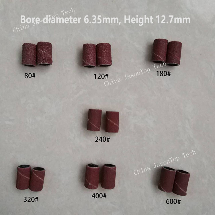 300pcs Sanding Bands Sleeves Sandcloth Drill Bits 6.35 1/4 Drum 40 60 80 120 150 180 320 400 600 Nail Electric Drill Accessories