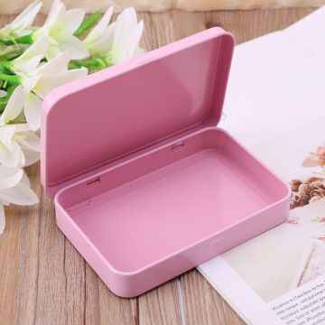 Pink Organizer Case Small Metal Storage Box For Currency Money Candy Key Eye Shadow Portable Gift Box