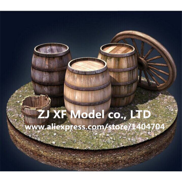 Classical ancient ship model cask kit wooden brandy cask buckets 2 pcs/set