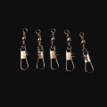 Hot Sell 50pcs swivel interlock snap fishing lure tackles winter fishing gear accessories Connector copper swivel