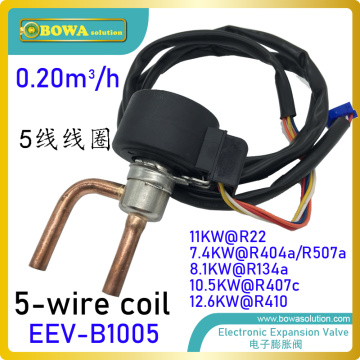 0.2m3/h EEV with 5-wire coil provides excellent throttle solution for ultra-high temperature 2-compessors cascade heat pump unit