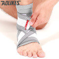 AOLIKES 1pcs Sports Ankle Strain Wraps Bandages Elastic Ankle Support Brace Protector For Fitness Running compression straps pr