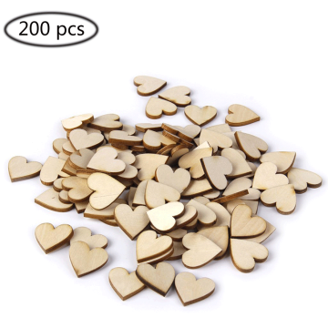 50/100/200 pcs Blank Heart Wood Slices Discs Heart Love Unfinished Natural DIY Crafts Supplies Wedding Handmade Decorative Gifts