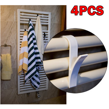 4pcs High Quality Hook Hanger For Heated Towel Radiator Rail Bath Hook Holder Navidad Home Christmas Decorations