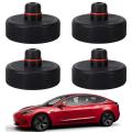 4Pcs Black Rubber Jack Lift Point Pad Adapter Jack Pad Tool Chassis Jack Car Styling Accessories For Tesla Model X/S/3