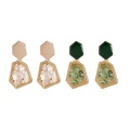 Dangle chandelier Beige Geometric Gravel-drop Oil Statement Earrings for Women Girl