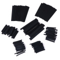 127Pcs Black Heat Shrink Tubing Insulation Shrinkable Tube Assortment Electronic Polyolefin Ratio 2:1 Wrap Wire Cable Sleeve Kit