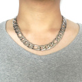 100% Solid Stainless Steel Necklace 15MM Width 20''-36'' Inches Heavy Men Fashion Jewelry T and CO Figaro Chain Masculine Choker