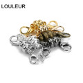 10set/lot 38*7mm Copper Magnetic Clasps With Lobster Clasps Connectors For Necklaces Bracelets Clasp Hooks DIY Jewelry Findings