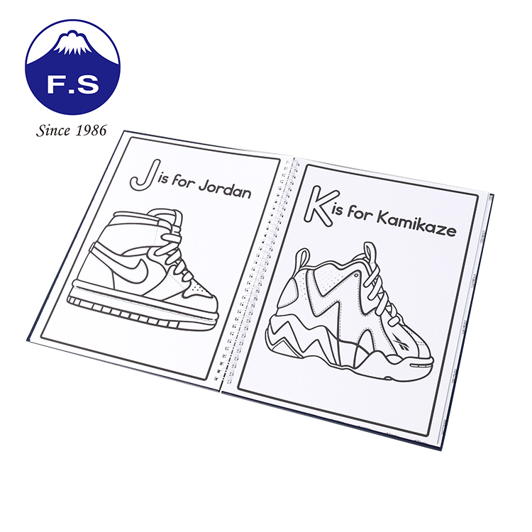 Wire Binding Hardcover Coloring Drawing Book For Kids